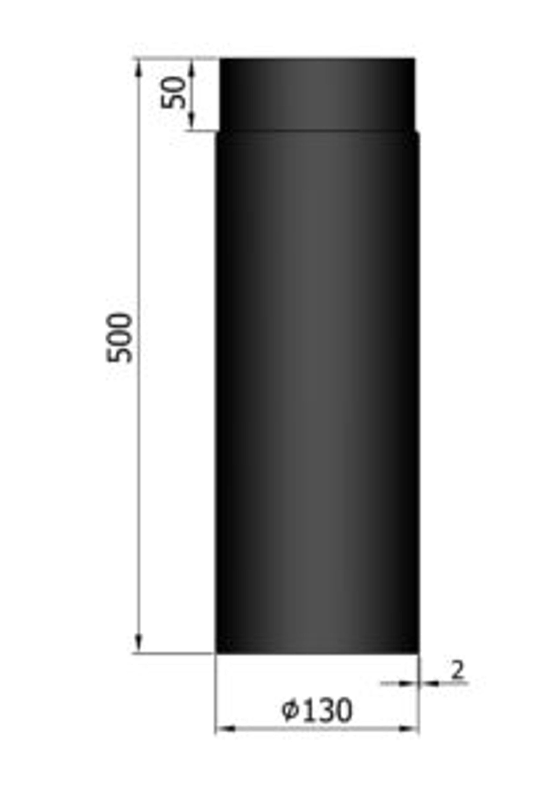 Rökrör Kaminex Rak längd
